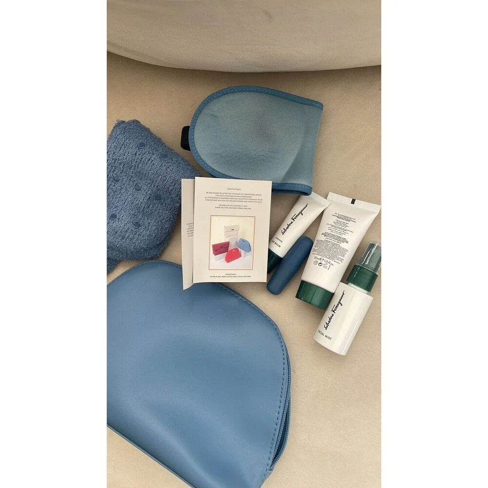 Salvatore Ferragamo Turkish Airlines Business Class Toiletry Amenity Travel Kit